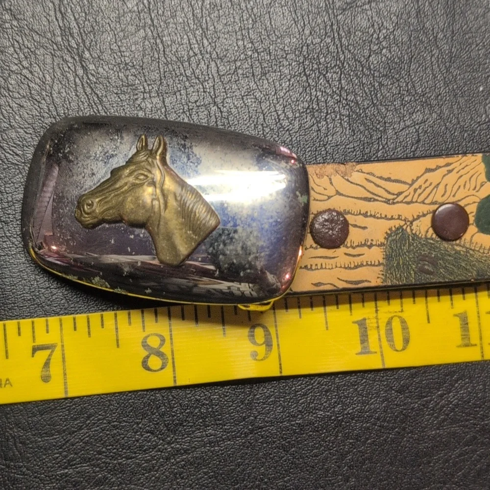 VINTAGE Nocona Tooled Leather Belt